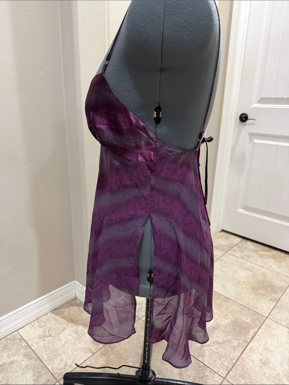 Victoria's Secret Sheer Purple Slip Chemise with Spaghetti Straps - Picture 5 of 8
